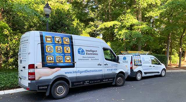 Intelligent Electronics service vans in the field